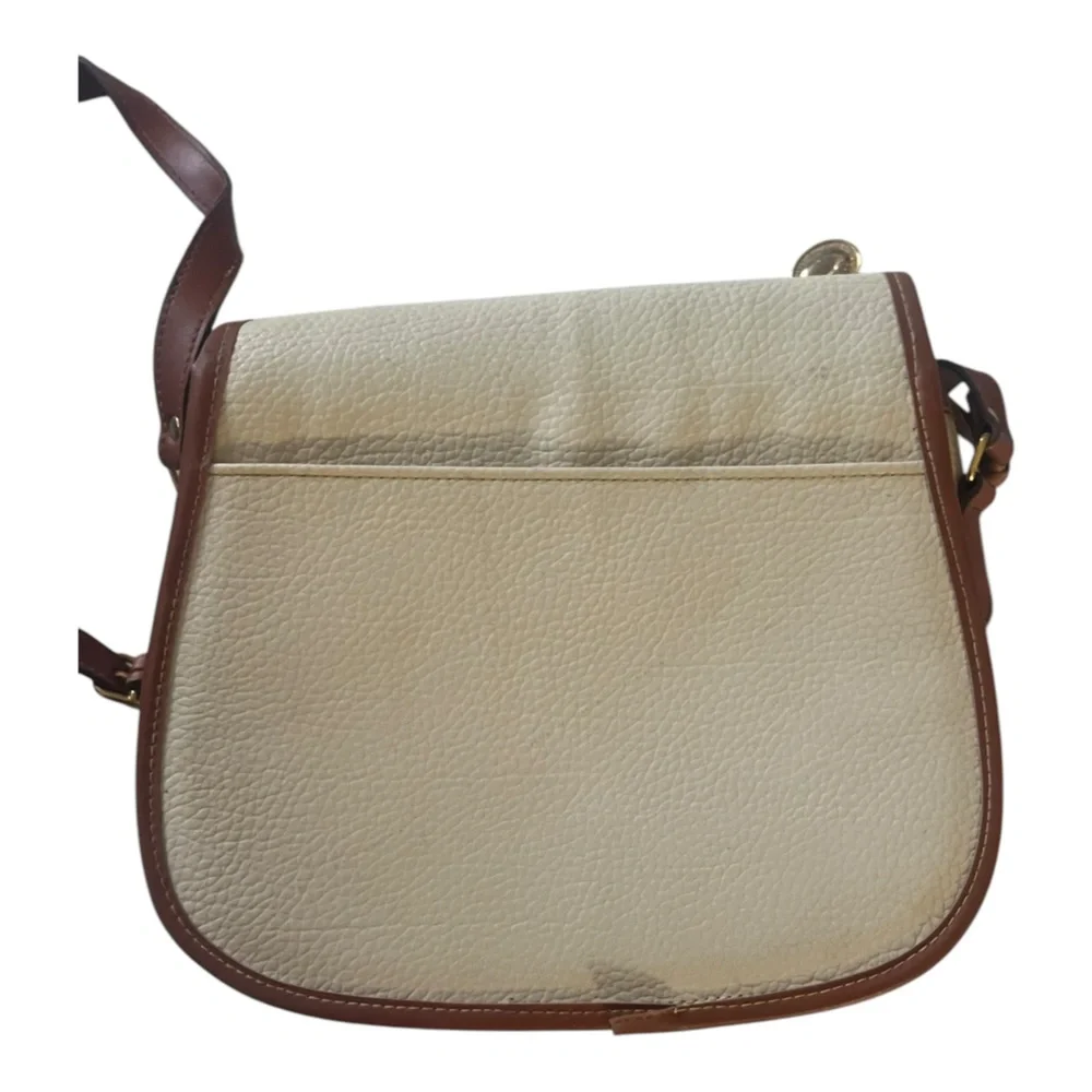 Vintage Dooney & Bourke Small Crossbody Belt Bag Tan/Brown All Weather Leather - Picture 4 of 13